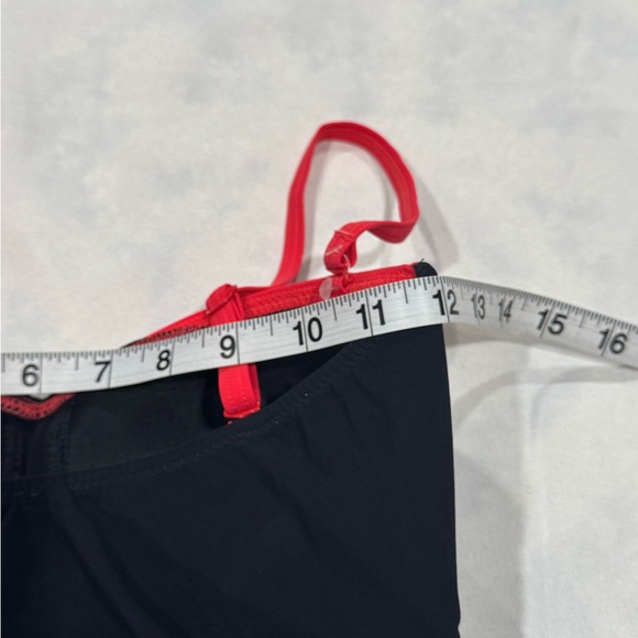 Profile by Gottex One-Piece Swimsuit Black Pink Lace-Up Ruffle NWT Size 6 - Picture 9 of 10